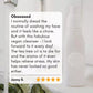 5/5 customer review of Double Cleanser with bottle and running water in the background